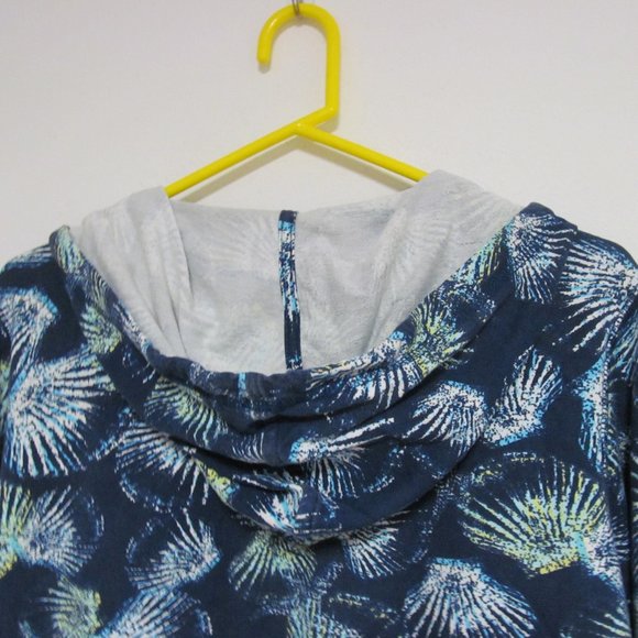 Womens Sun Bay Zip Front Jacket with Hood Blue wit - Picture 7 of 8